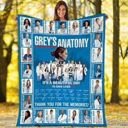 Greys Anatomy Blanket  Meredith Grey Dr. Derek Blanket  Its A Beauti