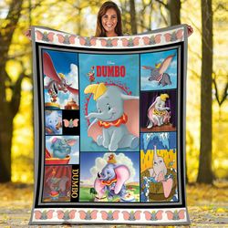 Dumbo Fleece Blanket Dumbo Elephant Flying Blanket Animal Kingdom Thro