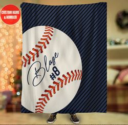 Customized Baseball Blanket, Baseball Blanket, Baseball Gifts For Men,