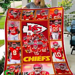 Limited Kansas City Chiefs NFL Champion Quilt Blanket