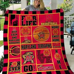 NCAA Maryland Terrapins Football Quilt Blanket