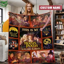 Personalized This Is My Hocus Pocus Watching Horror Halloween Blanket
