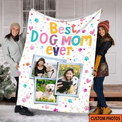 best dog mon ever blanket, custom photo blanket mothers day gift from