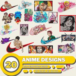 20 Anime Embroidery Designs Bundle, Anime Machine Embroidery Designs, Anime Embroidery Files, Anime EMB Digital Files