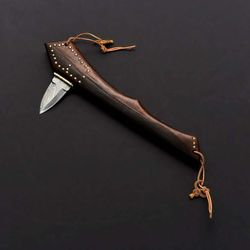 custom handmade damascus steel hunting axe viking hatchet tomahawk axe