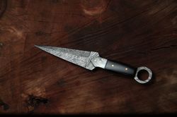 VIKING KUNAI throwing knife, Handmade Damascus balanced knife, Best Throwing