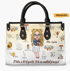 Personalized Leather Bag, Birthday, V5