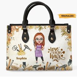 Personalized Leather Bag, Gift For Hairstylist Bag 2