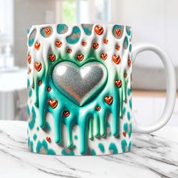 3D Heart Hole In A Wall Mug, Valentines Day 11oz & 15oz Mug, Coffee Cup Mug,