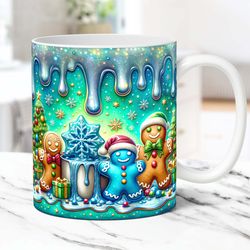 Cute Gingerbread Christmas Mug, Gingerbread Mug, Christmas Mug Press Design, 11oz and 15oz Mug