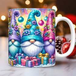 Gnomes Christmas Mug s, 11oz and 15oz Mug Cute Christmas Mug Press Design