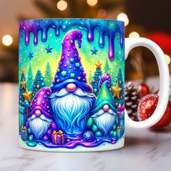 Gnomes Christmas Mug, Gnomes Mug, Xmas 11oz and 15oz Mug, Cute Gnome Christmas Mug Press Design