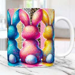 Rabbit Easter Mug 11oz & 15oz Mug, Cute Bunny Easter Mug Mug, Easter Mug