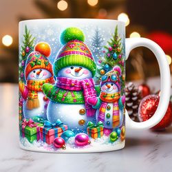 Snowman Christmas Mug Snowman Mug Snowman Cute Mug Press Design Christmas 11oz and 15oz Mug
