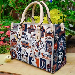 Detroit Tigers 1 Leather Handbag Custom