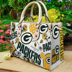 Green bay packers love women leather hand bag
