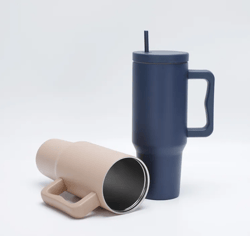 stainless steel insulated cup 1200ml large capacity straw handle car cup beer cup ice cream cup