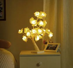 LED White Flower Lamp Electric Operated