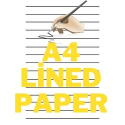 A4 Lined / Printable A4 Lined Paper / Lined Paper PDF / Printable Lined Paper