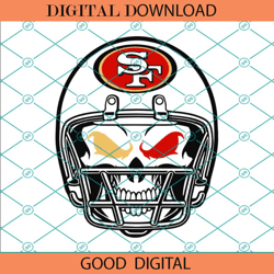 San Francisco 49ers Skull Helmet Svg, Sport Svg, Football Svg, Football Teams Sv,NFL svg,Super Bowl svg,Football svg, NF