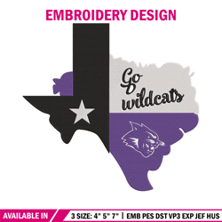 ACU Wildcats logo embroidery design,NCAA embroidery,Sport embroidery, logo sport embroidery,Embroidery design