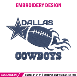 Ball Dallas Cowboys embroidery design, Dallas Cowboys embroidery, NFL embroidery, sport embroidery, embroidery design