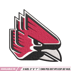 Ball State Cardinals embroidery design, Ball State Cardinals embroidery, logo Sport, Sport embroidery, NCAA embroidery