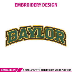 Baylor Bears logo embroidery design, NCAA embroidery, Sport embroidery, logo sport embroidery,Embroidery design