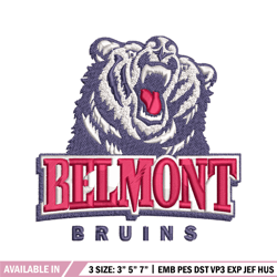 Belmont Bruins embroidery design, Belmont Bruins Eagles embroidery, logo Sport, Sport embroidery, NCAA embroidery