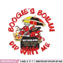 Boogie's Boilin Dip Whit Me embroidery design, logo embroidery, embroidery file, logo design, Digital download