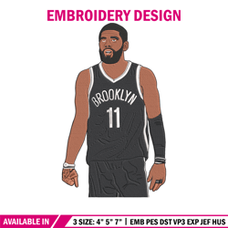 Brooklyn Nets player embroidery design, NBA embroidery,Sport embroidery, Logo sport embroidery, Embroidery design