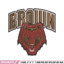 brown bears embroidery design, brown bears embroidery, logo sport, sport embroidery, ncaa embroidery