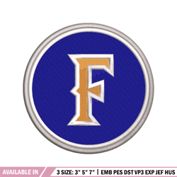 Cal State Fullerton Titans embroidery design, Cal State Fullerton Titans embroidery, Sport embroidery, NCAA embroidery
