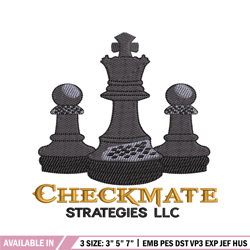 Checkmate Logo embroidery design, Checkmate Logo embroidery, embroidery file, logo design, logo shirt, Digital download
