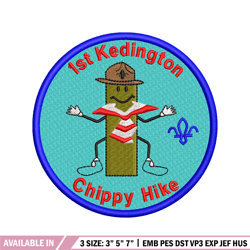 Chippy Hike logo embroidery design, Chippy Hike embroidery, embroidery file, logo design,  logo shirt, Digital download