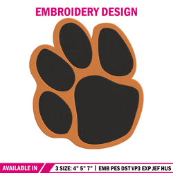 Clemson Tigers logo embroidery design, NCAA embroidery, Sport embroidery,Logo sport embroidery, Embroidery design