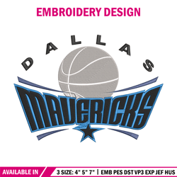 Dallas Mavericks logo embroidery design,NBA embroidery, Sport embroidery, Embroidery design, Logo sport embroidery