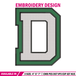 Dartmouth logo embroidery design,NCAA embroidery,Sport embroidery,Logo sport embroidery,Embroidery design