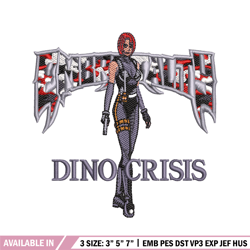 Dino Crisis embroidery design, Dino Crisis embroidery, logo design, embroidery file, logo shirt, Digital download