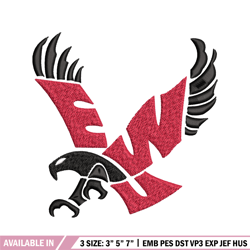 Eastern Washington Eagles embroidery design, Eastern Washington Eagles embroidery, Sport embroidery, NCAA embroidery