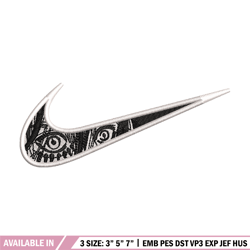 Eren eyes nike embroidery design, Aot embroidery, Nike design, Embroidery shirt