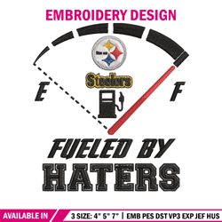 Fueled By Haters Pittsburgh Steelers embroidery design, Pittsburgh Steelers embroidery, NFL embroidery, sport embroidery
