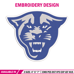 Georgia State mascot embroidery design, NCAA embroidery,Sport embroidery,Logo sport embroidery,Embroidery design