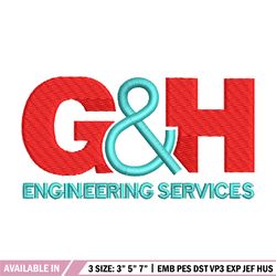 H&G Engineering Logo embroidery design, logo embroidery, logo design, Embroidery file, logo shirt, Instant download