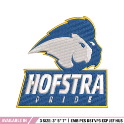 Hofstra Pride embroidery design, Hofstra Pride embroidery, logo Sport, Sport embroidery, NCAA embroidery