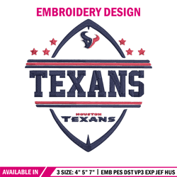 Houston Texans Ball embroidery design, Houston Texans embroidery, NFL embroidery, sport embroidery, embroidery design