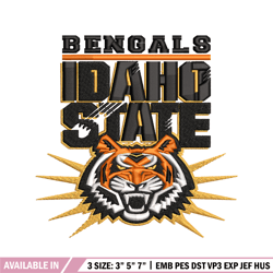 Idaho State Bengals embroidery design, Idaho State Bengals embroidery, logo Sport, Sport embroidery, NCAA embroidery