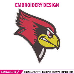 Illinois State Redbirds embroidery design, NCAA embroidery, Sport embroidery,Logo sport embroidery,Embroidery design