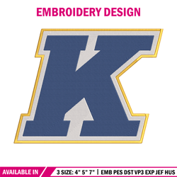 Kent State University logo embroidery design, NCAA embroidery,Sport embroidery,Logo sport embroidery,Embroidery design