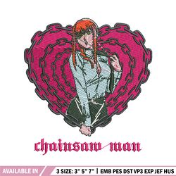 Makima embroidery design, Chainsaw man embroidery, Anime design, Embroidery shirt